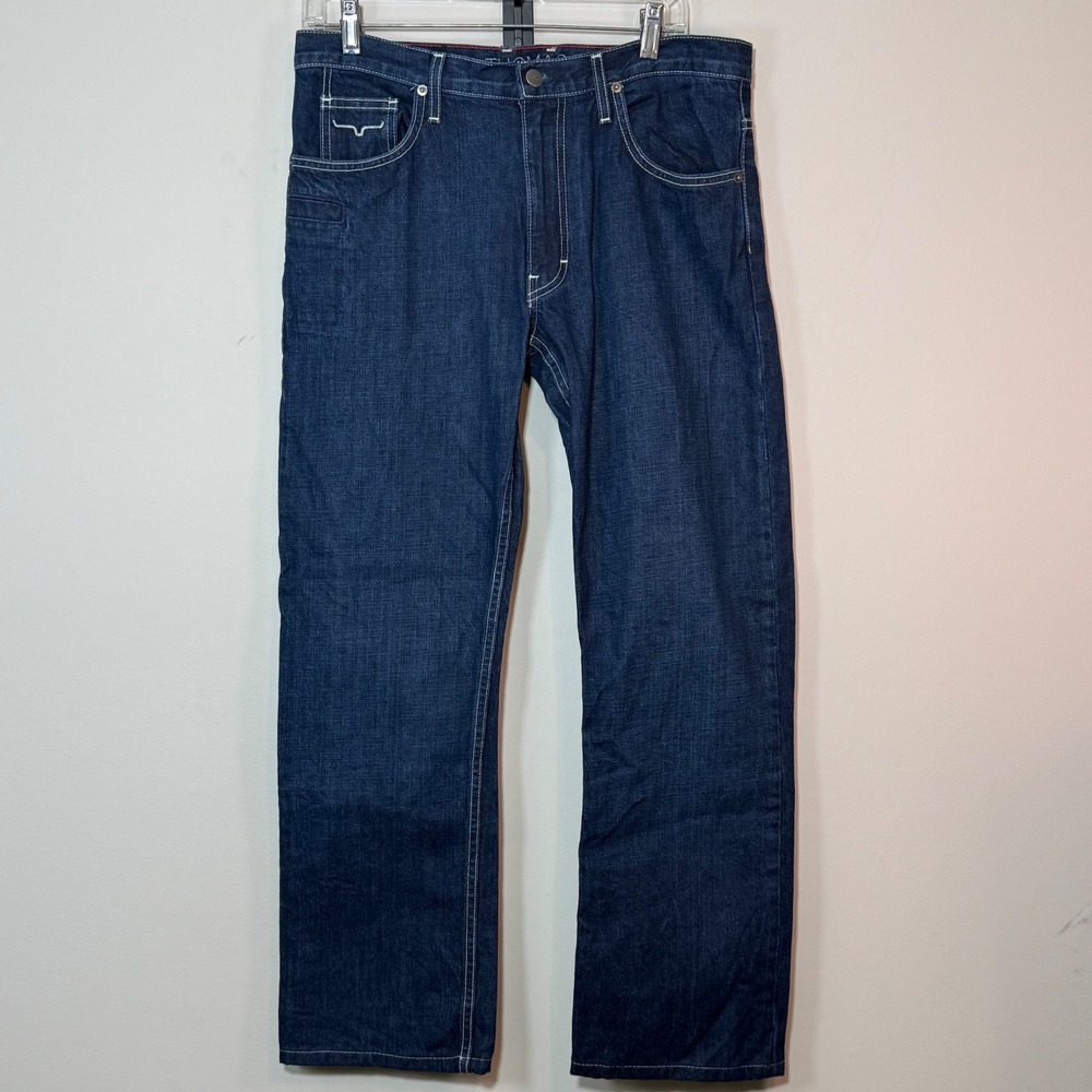 Excellent Kimes Ranch Thomas Jeans Mens 31x30 Dark Wash Blue Western